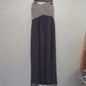 Elegant Gray Strapless Dress
